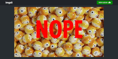 Imgsli.com comparing two nearly identical images of a pile of balls with the 'woag' emoji on them