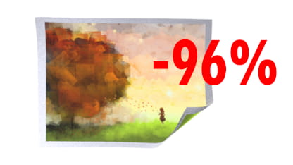 The MIME type icon for an image in the fnm icon theme with -96% on it